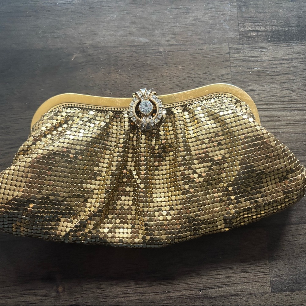 Whiting and Davis Gold Mesh Clutch Bag